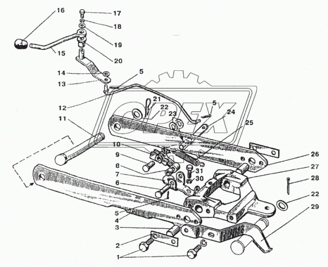 80-4619128 Рычаг БЗТДИА
